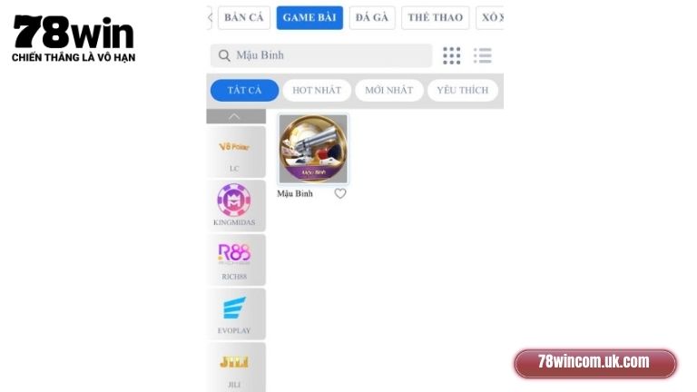 Cách chơi Mậu Binh 78Win cơ bản