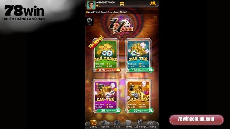 Cách tham gia chơi game 7 Up 7 Down