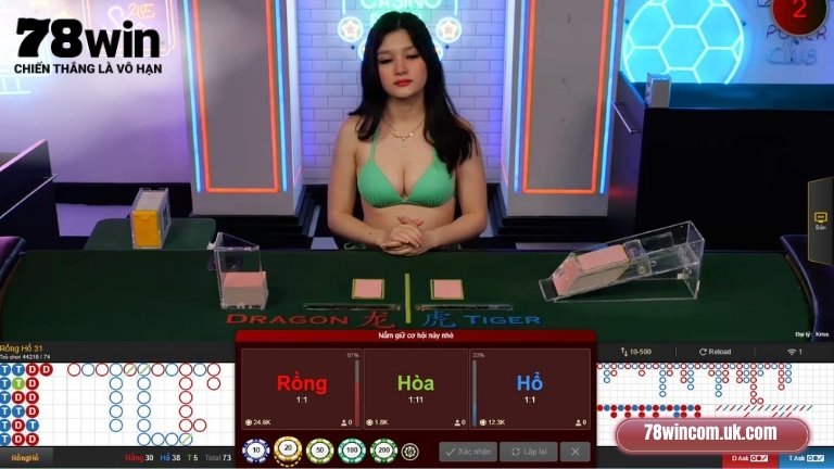Hướng dẫn các bước chơi Rồng Hổ 78Win cho tân binh