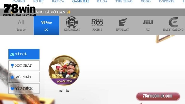 Hướng dẫn tham gia Bài Tấn tại 78Win
