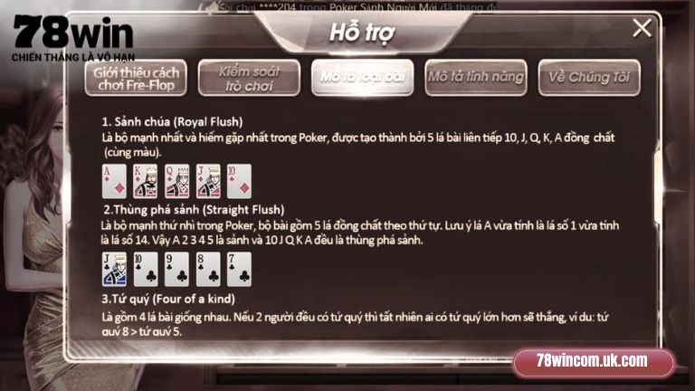 Luật chơi game Xì Tố 78Win