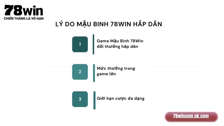 Lý do Mậu Binh 78Win hấp dẫn người chơi tham gia